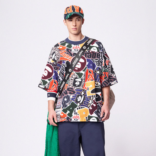 Aape flagship store men's clothing spring and summer ape man letter ...