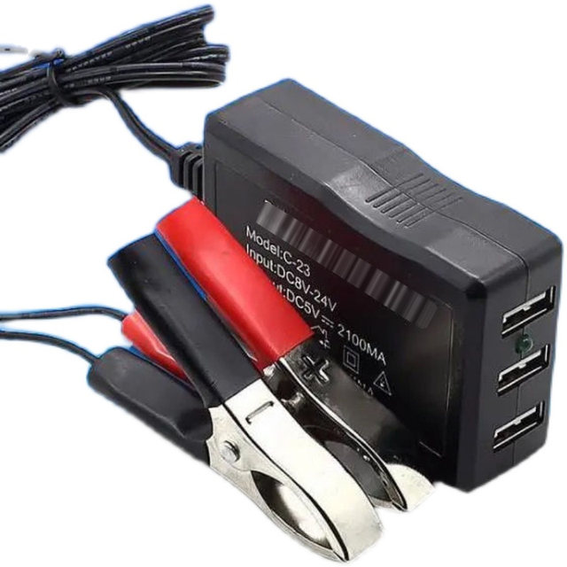 Battery mobile phone USB charger 12v24 volt conversion 5V multi -function universal motorcycle car fast charging joint

