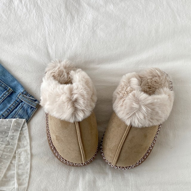 Uncle Xi 2025 New Autumn and Winter Plus Velvet Warm Cotton Slippers Women's Outerwear Anti-Slip Cotton Shoes Home Baotou Furry Slippers