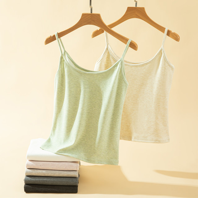 New autumn and winter German velvet thermal camisole women's large size heating inner solid color bottoming shirt cold-proof sleeveless top