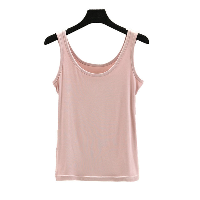 Modal camisole women's summer thin solid color sleeveless bottoming shirt, slim and versatile, simple inner U-neck top