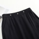 Black commuter slit skirt one-step skirt for women in summer 2025 new high-waisted slim hip skirt midi skirt

