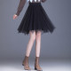 Irregular mesh mid-skirt skirt for women spring and autumn knitted skirt 2025 new two-sided A-line skirt to make you look slim short skirt