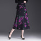 Temperature printed skirt A-line skirt for women Spring and Autumn 2025 new high-waisted slim skirt mid-length retro umbrella skirt
