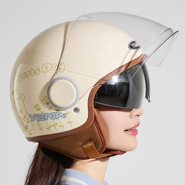 Mustang 3C certified new national standard electric vehicle helmet for women, cute all-season universal battery vehicle motorcycle helmet