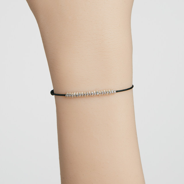 Putuo Mountain pure silver broken silver several taels of red rope braided bracelet lucky bracelet for women 2026 new animal year anklet