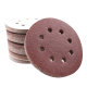 5-inch 6-hole 8-hole red sand flocked self-adhesive sandpaper with holes dry sanding paper air grinder disc polishing sandpaper