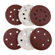 5-inch 6-hole 8-hole red sand flocked self-adhesive sandpaper with holes dry sanding paper air grinder disc polishing sandpaper