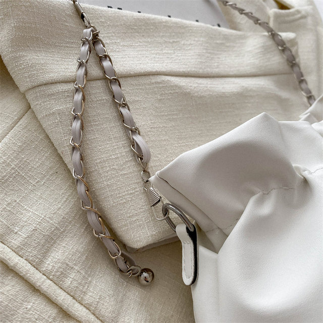 Niche textured bag for women 2025 new summer versatile chain one-shoulder crossbody bag high-end pleated cloud bag