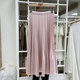 Good texture acetic acid satin draped pleated skirt European 2025 new accordion pleated a-line fishtail mid-length skirt