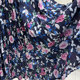 French romantic rose flower elastic waist skirt sweet temperament printed pocket press pleated long skirt umbrella skirt