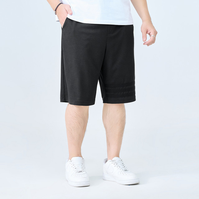 
Half ink large size shorts men's summer thin textured sports casual pants fat plus fat plus big five-point pants trendy