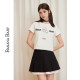 Banana Baby Clearance Special Sale Summer and Autumn New Retro Academy Style Pleated Short Skirt Women's High-Wait Slim Skirt
