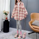Thickened and furry plaid shirt for women in spring and autumn 2024 new cardigan jacket large size women's hot top