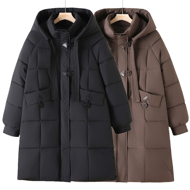 Extra fat mother plus size winter long cotton-padded jacket middle-aged and elderly women fat cotton-padded coat high-end cotton-padded coat generous coat