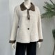 Double-sided wool coat for women, short woolen coat for small people, middle-aged women and mothers, fashionable warm lapel tops