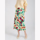 
Pleated printed skirt for women in summer 2025 new high-waisted retro temperament straight skirt versatile A-line hip-pack skirt