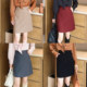 Suit straight skirt for women in spring and autumn 2025 new high-waisted slim A-line skirt versatile temperament pocket hip skirt