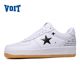 Walter thick-soled elevated cowhide white shoes for men Air Force One autumn and winter trendy casual shoes for couples with the same style sneakers for women