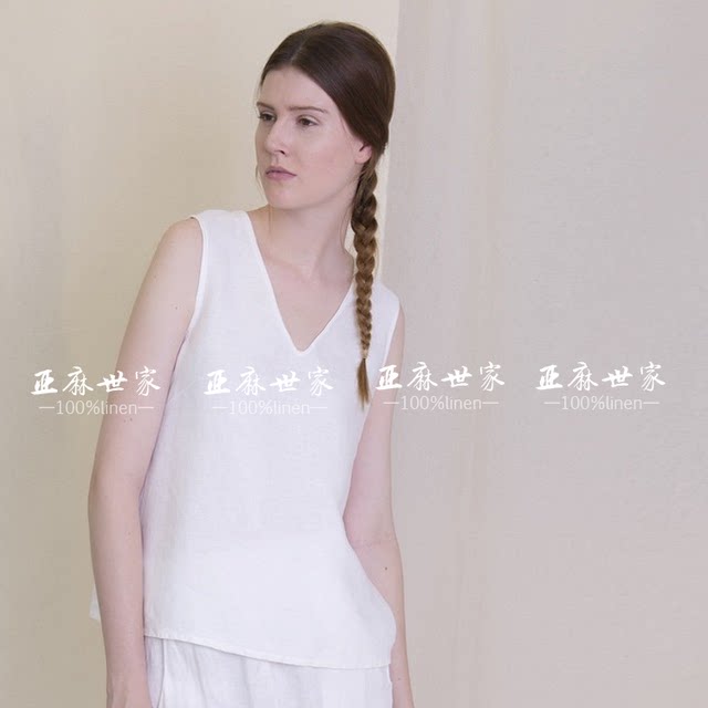 The sharing price is so cheap that French linen has a strong texture. Pure linen vest is comfortable and simple, practical and cool.