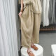 Chenyu high-quality white pure ramie pants for women's summer double-layer nine-point trousers thin loose large size literary and casual