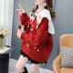 Sweet and gentle style Christmas red doll collar sweater for women in autumn and winter 2023 new Korean style top