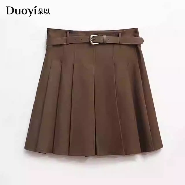 Duo is a new product of 2024 Spring and Autumn, fashionable, versatile and sweet temperament pleated skirt short skirt skirt 39DQ647069
