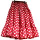 Summer Sweet Princess Drot Polka Dot Long Skirt Puff of Puff pleated cake skirt A -line skirt A -shaped dots half -body skirt