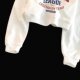 Pure cotton round neck short sweatshirt for women 2025 new spring and autumn thin printed long sleeves high waist short top autumn