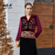 Ou Yiyun middle-aged foreign-style mother's autumn long-sleeved bottoming shirt slim and gorgeous top 2025 new style