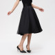 Piaole nets skirt female 2024 summer new commute temperament high waist high waist thin vertical fold mid skirt