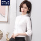 Professional commuting white shirt for women in three-quarter sleeve workwear formal wear business half-sleeved workwear formal wear interview mid-sleeved shirt