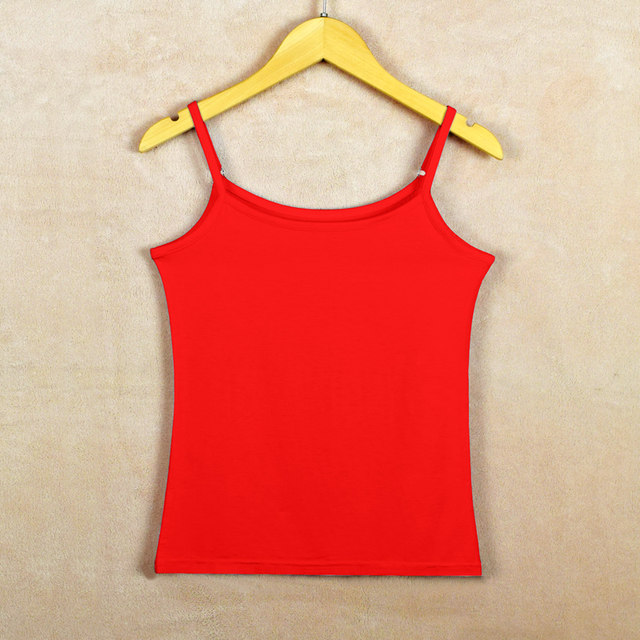 Modal suspender vest female short self -slimming top jacket in autumn and winter with solid color bottoming shirt to adjust shoulder strap