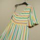 Foreign trade Original Women's Fashion Summer New Seven Color Striped Waist Limited Short -Shop Short -sleeved Long Skirt Women's Dress