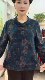 Spring new age reduction, loose belly, loose, thin cheongsam shirt, floral long -sleeved large size mother plate buckle bottom shirt