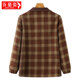 Middle-aged and elderly fashion mother dress plaid coat grandma spring and autumn new lapel zipper jacket top age reduction