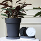 Gardening thickened resin tray balcony water tray round white breathable drain bottom dish base clearance anti-rot root