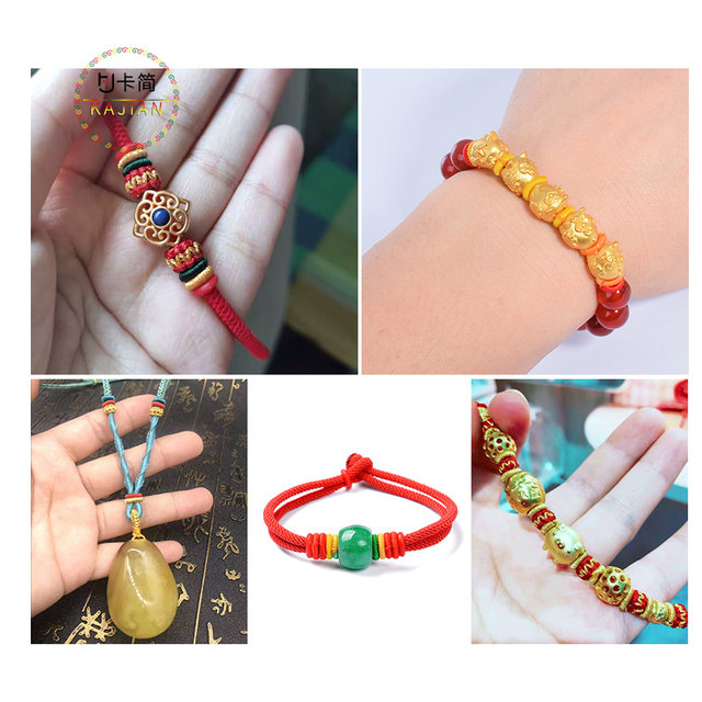 Card Jane Chinese knot pineapple knot coil DIY bracelet material winding wire ring buckle hand-woven small jewelry accessories
