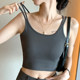 Pure cotton black camisole women's inner wear 2024 new summer outer wear with chest pad beautiful back bra all-in-one top