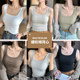 American-style broad-shouldered breast-covering camisole for women, summer thin, slim, simple, western style, versatile bottoming top