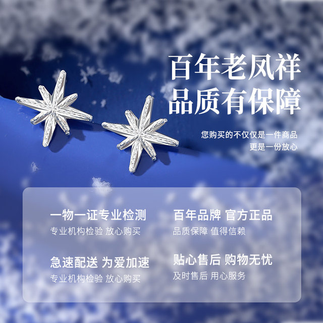 Vana romantic star pure silver earrings for women sterling silver light luxury high-end niche Christmas birthday gift for girlfriend