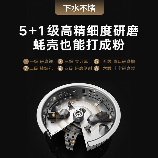Yunmi Kitchen garbage processor household kitchen waste crusher kitchen waste crusher
