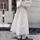 White fairy skirt lace skirt cake skirt autumn 2024 new temperament high waist A-line long skirt winter