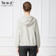 Middle-aged women's clothing 2025 spring new thin fashion hooded windbreaker jacket simple solid color mother top jacket
