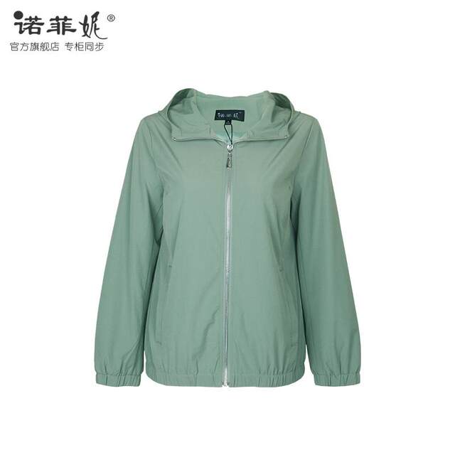 Middle-aged women's clothing 2025 spring clothing new age-reducing hooded simple solid color windbreaker jacket mother versatile casual top
