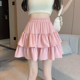 Cake skirt chiffon white short skirt women's summer new ballet style small skirt princess puffy skirt pants skirt
