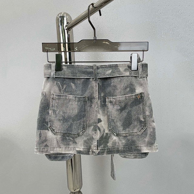 EAM STUDIO American retro mini skirt hot girl camouflage three-dimensional pocket low waist work mini skirt women