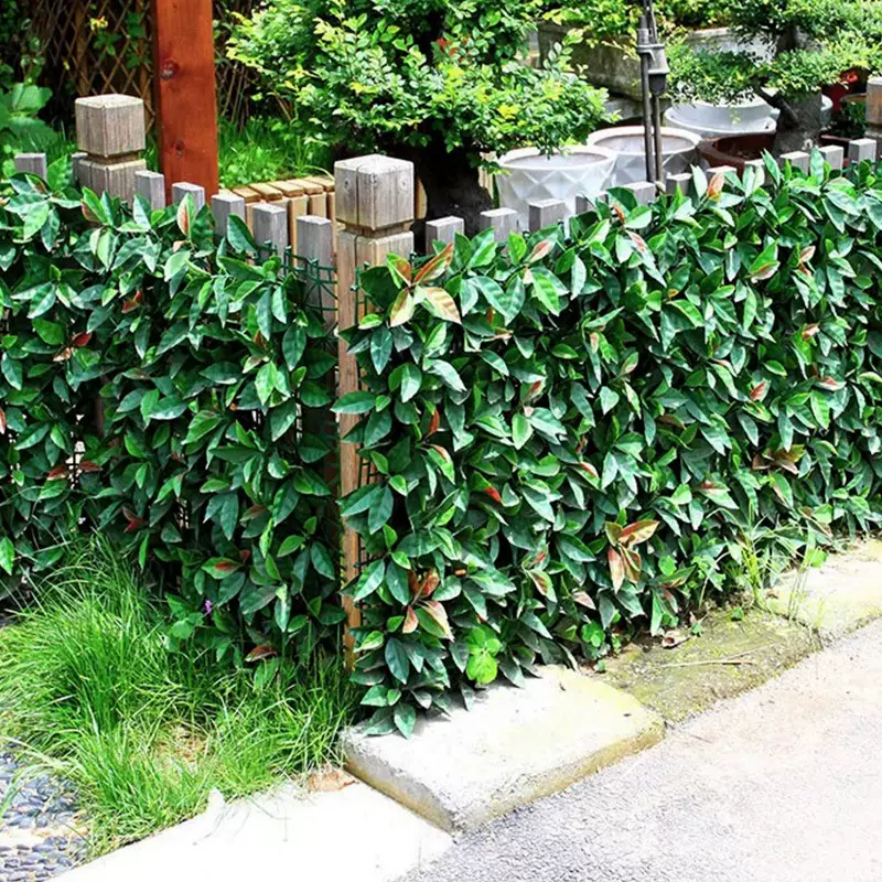 仿真红叶围墙假草花园家居装饰仿真植物墙人造草墙绿萝背景