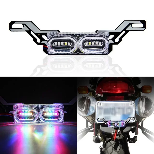 Motorcycle taillight flashing LED colorful modified electric brake light ghost fire pedal universal Yamaha warning light