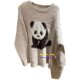 Japan you gelato pique winter pajamas for women, soft giant panda thickened cartoon home clothes set GP